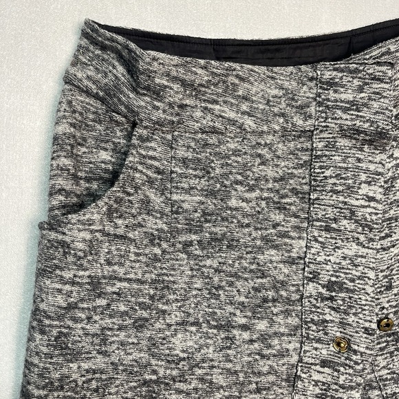Anthropologie Sparrow‎ Mini Skirt Sz S 100% Merino Wool Heather Gray Gorpcore - Picture 7 of 9